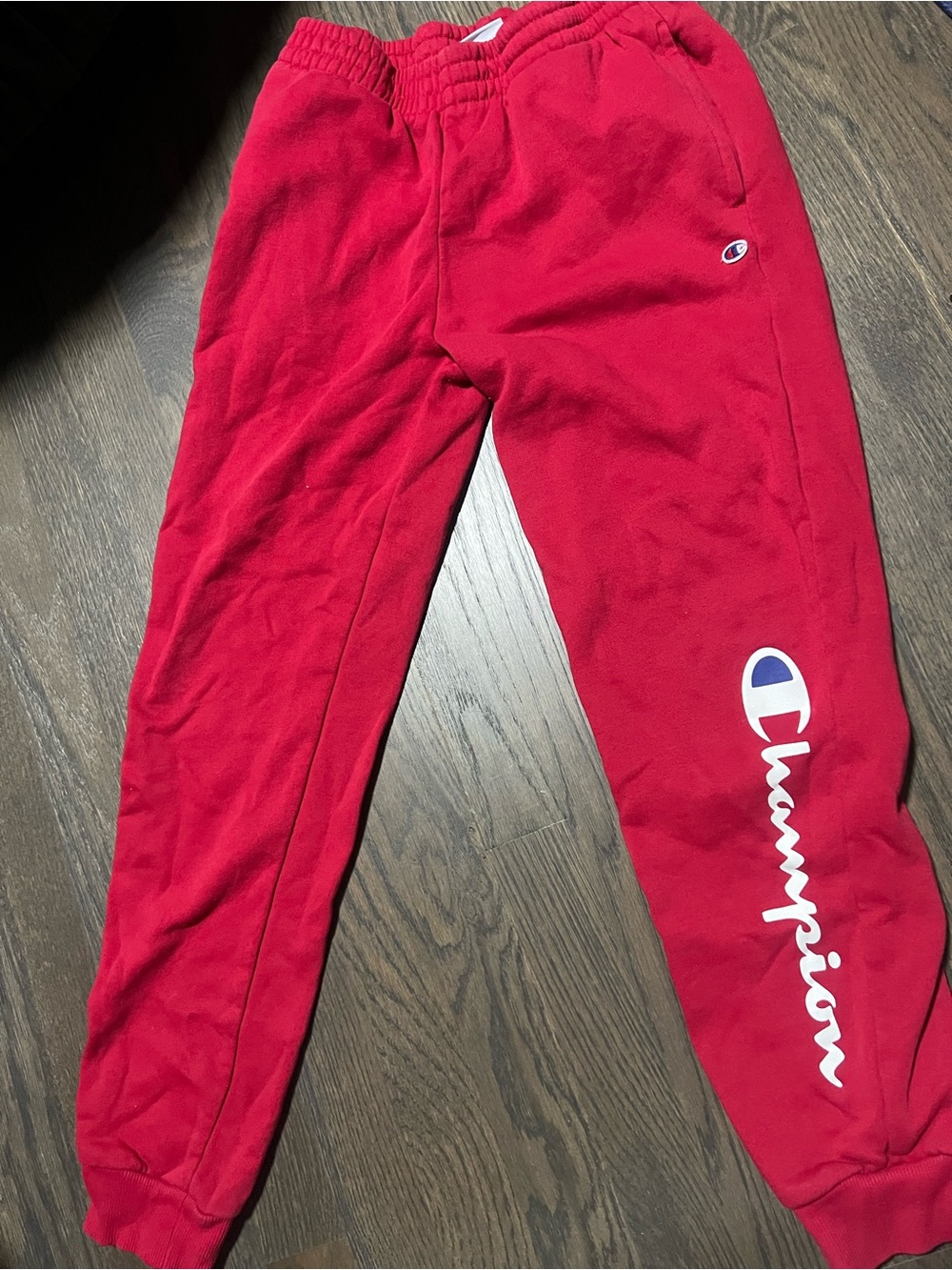 YL Red Champion Joggers